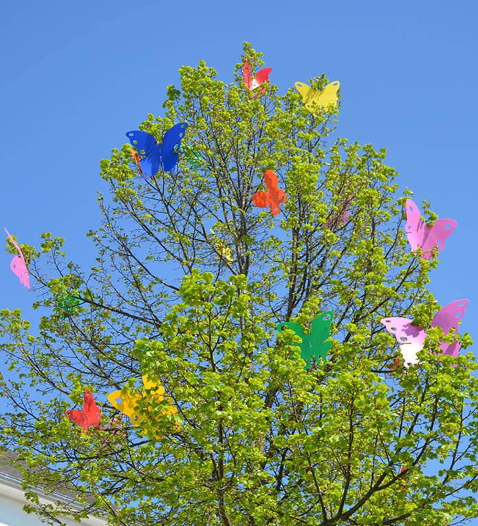 Papillons à accrocher arbre