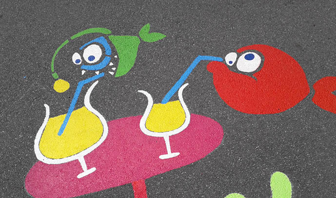 Peintures décoratives école