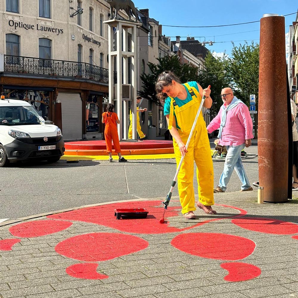 Peinture au sol, des décorations personnalisées, colorées et estivales réalisées par ToutComme