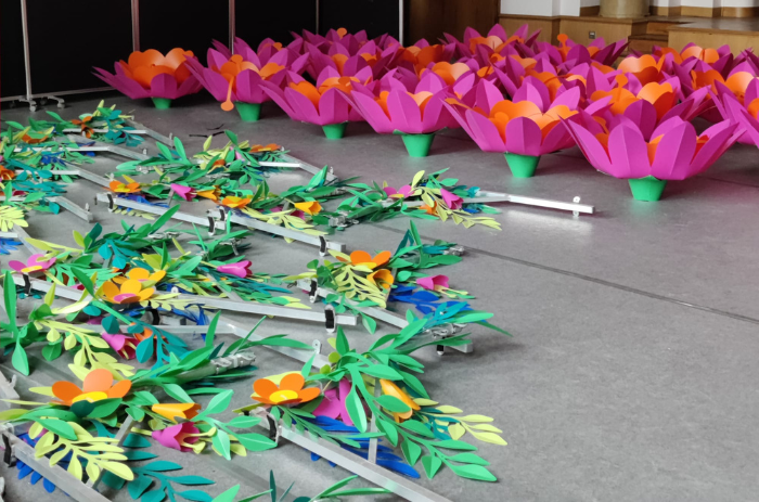 Fabrication fleurs souples